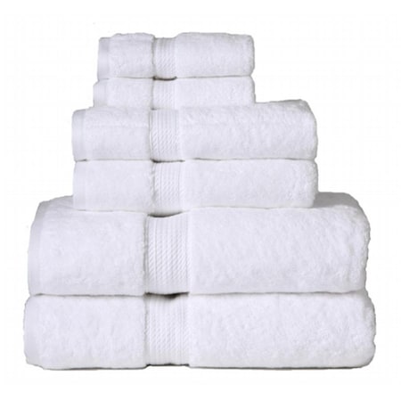 900GSM Egyptian Cotton 6-Piece Towel Set  White